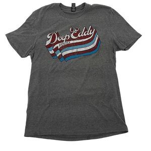 District Unisex Graphic Tee Short Sleeve T Shirt Deep Eddy Vodka Gray Size Mediu